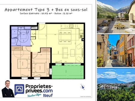 vente appartement Embrun  284 000€