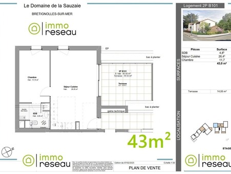 vente neuf BRETIGNOLLES SUR MER  204 000€