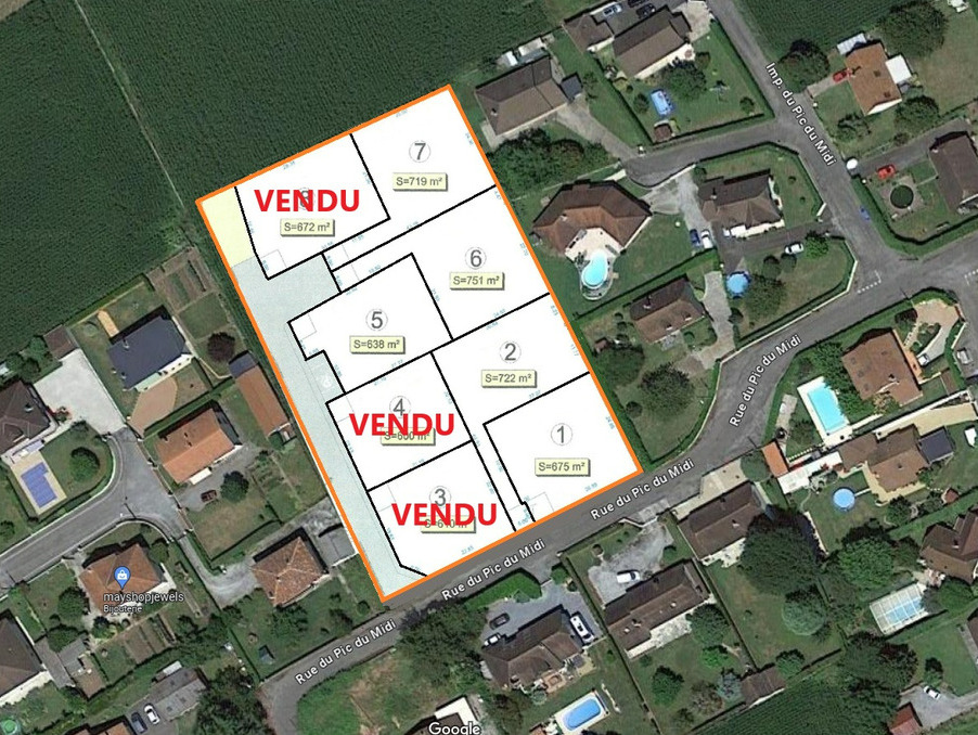 Vente Terrain Boeil bezing 63 000 €