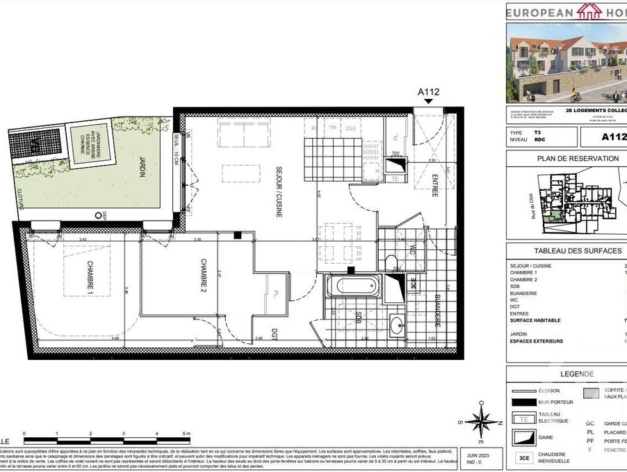 Vente Appartement Gif sur yvette  469 000 €