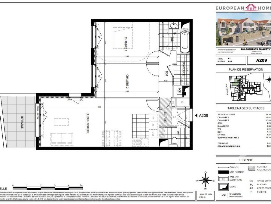 Vente Appartement Gif sur yvette  461 000 €