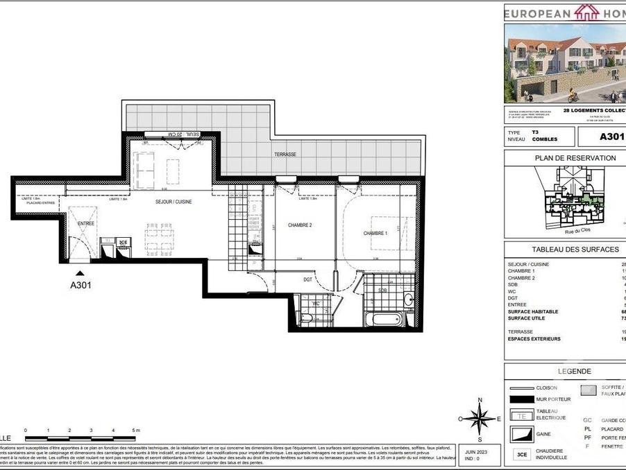 Vente Appartement Gif sur yvette  460 000 €