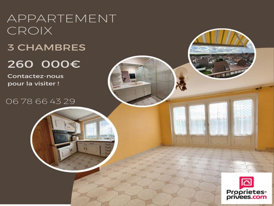 Vente Appartement Croix  260 000 €