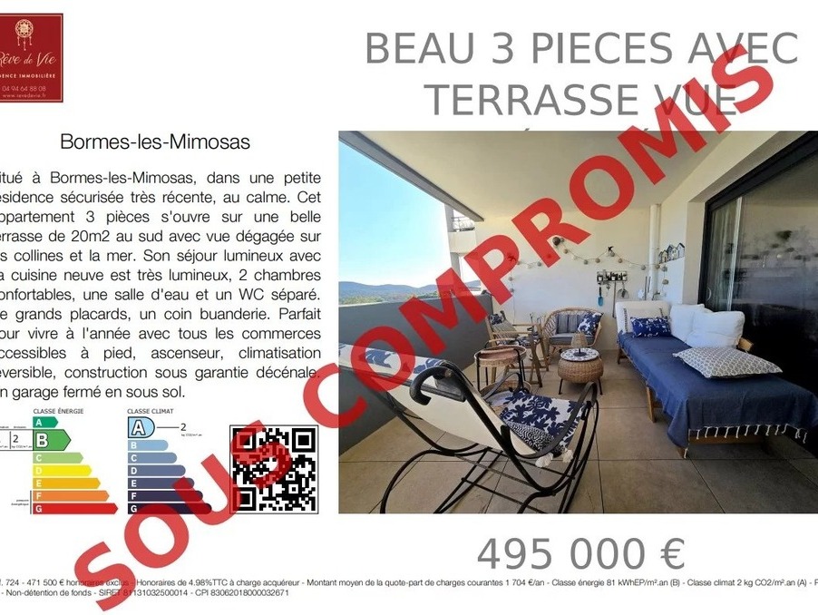 Vente Appartement Bormes-les-Mimosas  495 000 €