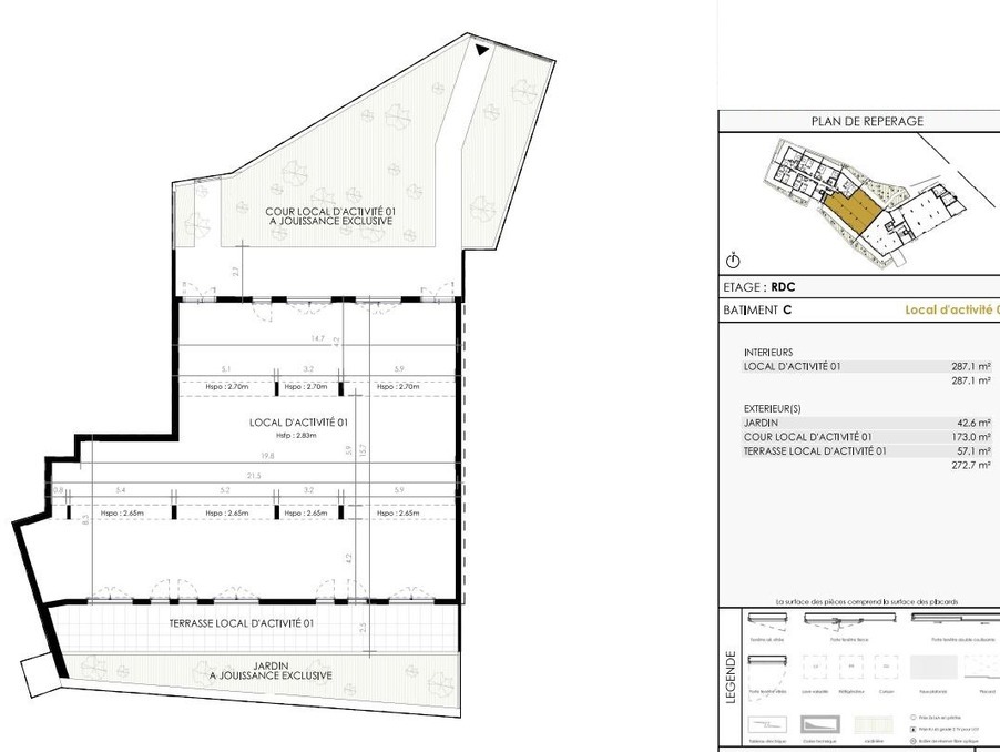 Vente Local CASTRIES  639 000 €