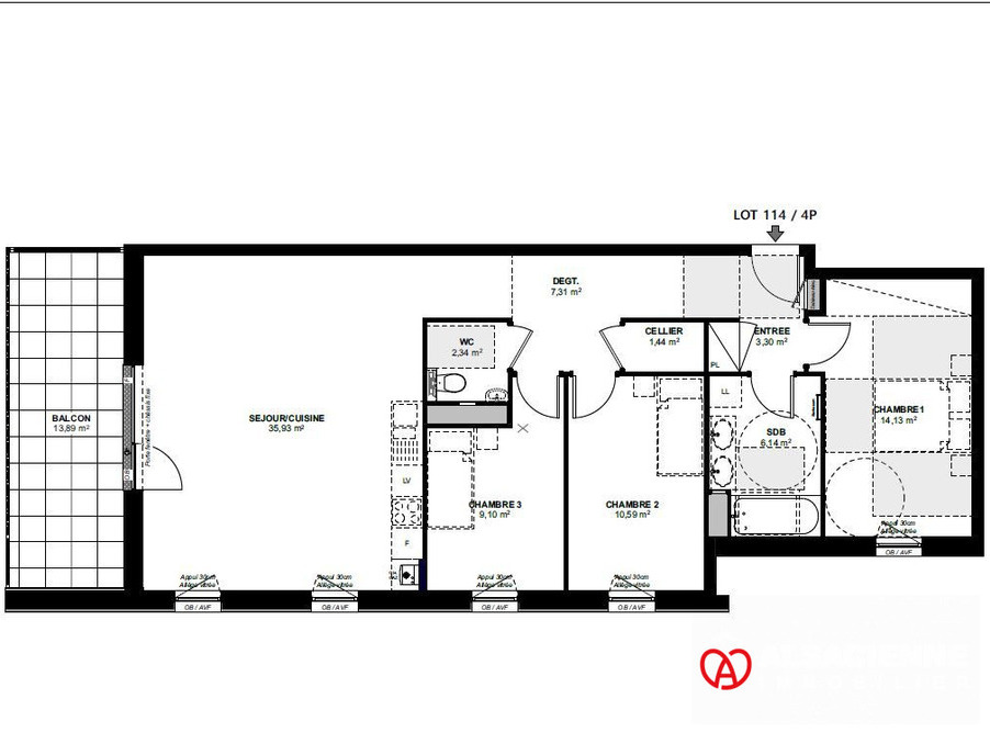 Vente Appartement Barr  353 900 €
