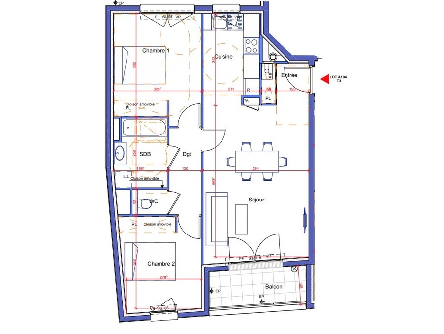Vente Appartement AUBERVILLIERS  330 000 €